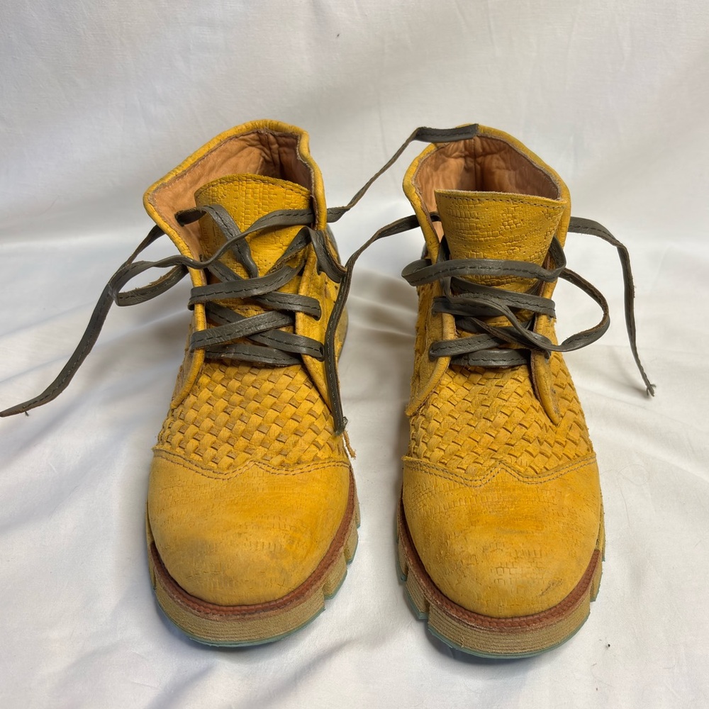 Custom Woven Leather Women’s Boots